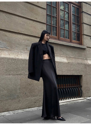 acetate satin skirt