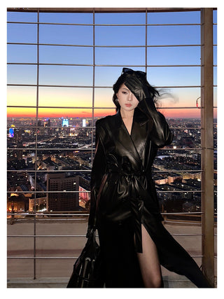 leather warrior coat