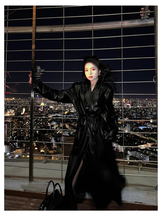 leather warrior coat