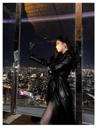 leather warrior coat