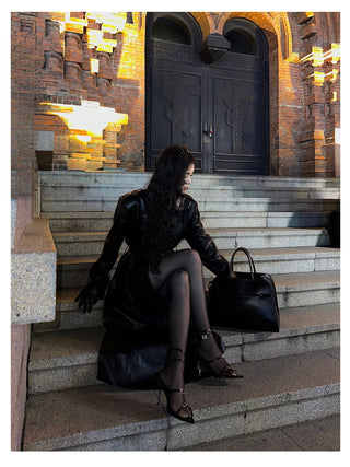 leather warrior coat