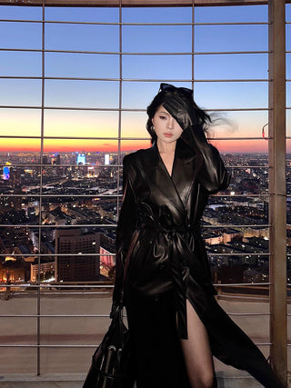 leather warrior coat