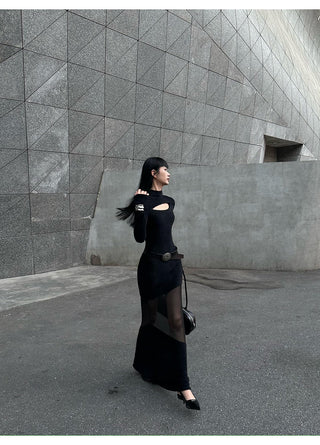 wool fishtail dress