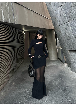 wool fishtail dress
