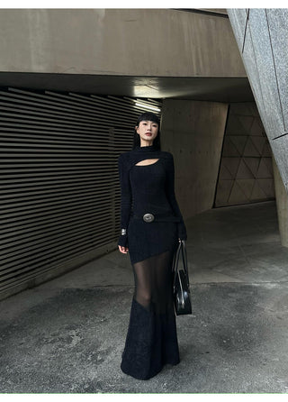 wool fishtail dress