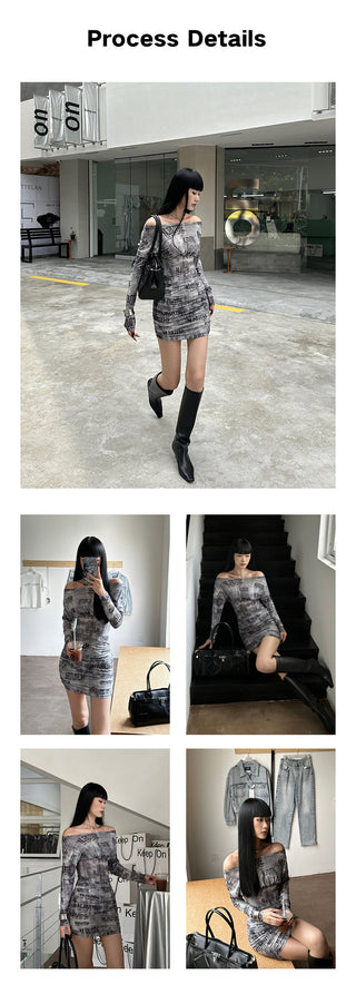 newspaper print dress