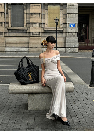 cuffed knit dress