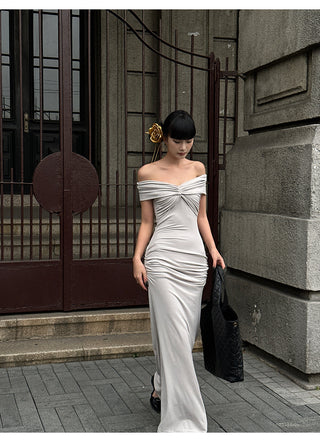 cuffed knit dress