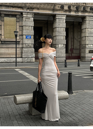 cuffed knit dress