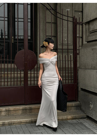 cuffed knit dress