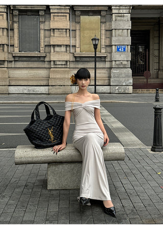 cuffed knit dress