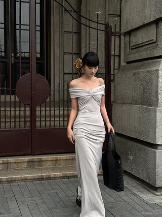 cuffed knit dress