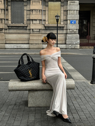 cuffed knit dress