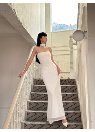white satin dress