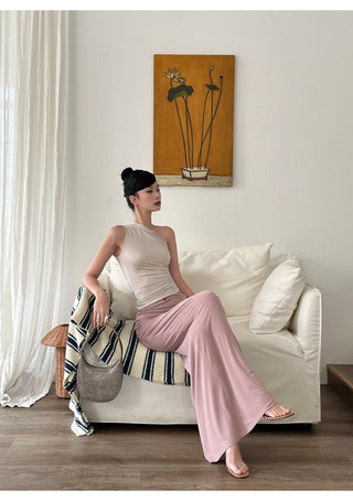 pink knit skirt