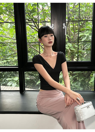 pink knit skirt