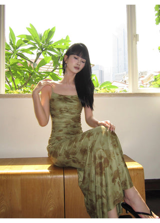 green mesh skirt