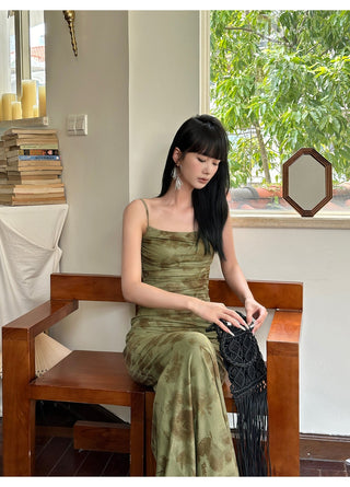 green mesh skirt