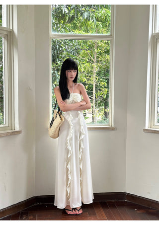 ruffle halter dress
