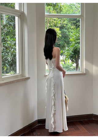 ruffle halter dress