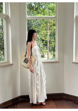 ruffle halter dress