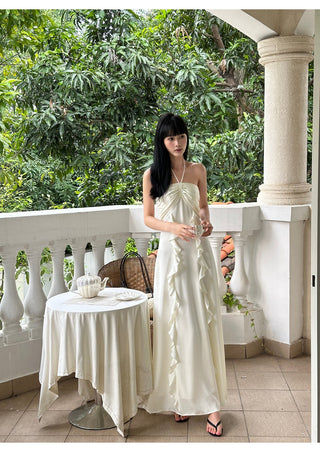 ruffle halter dress