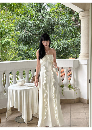 ruffle halter dress