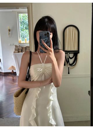 ruffle halter dress