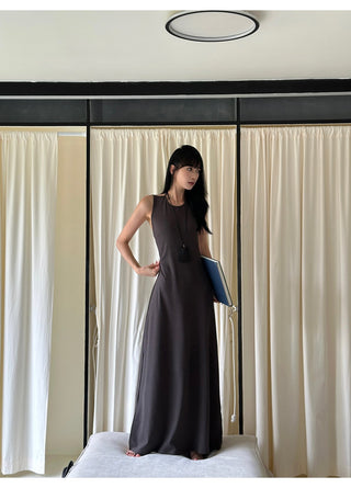 gray split dress