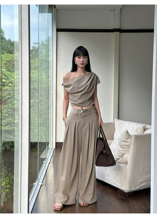 apricot pantsuit