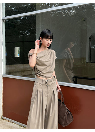 apricot pantsuit