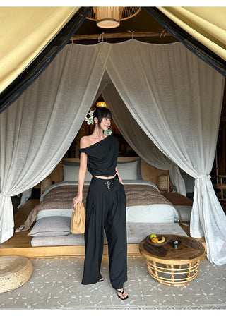 apricot pantsuit
