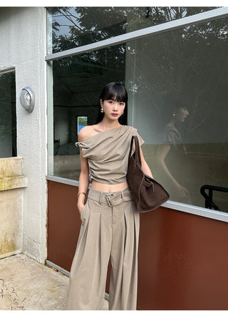 apricot pantsuit