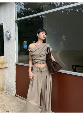 apricot pantsuit