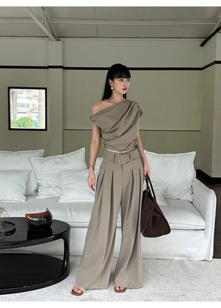 apricot pantsuit