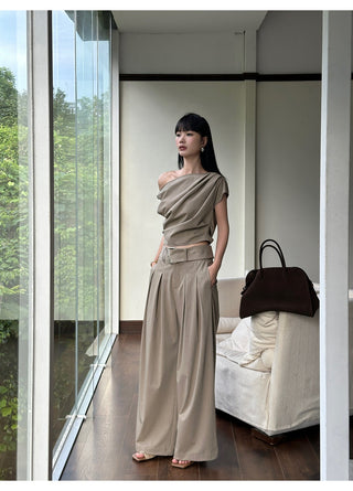 apricot pantsuit