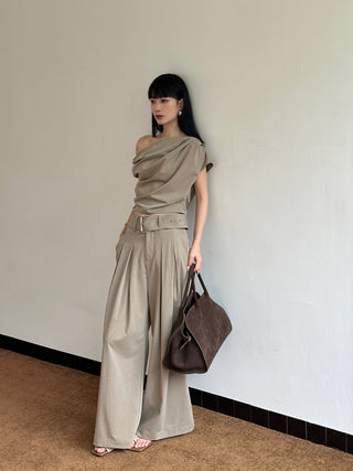 apricot pantsuit