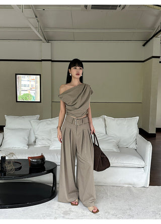 apricot pantsuit