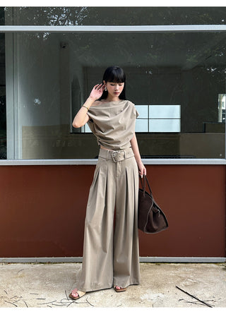 apricot pantsuit