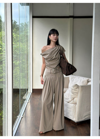 apricot pantsuit