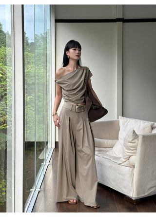 apricot pantsuit
