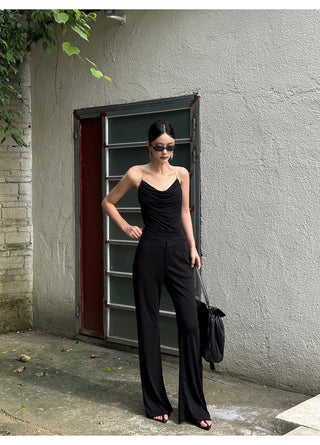 black bootcut pants