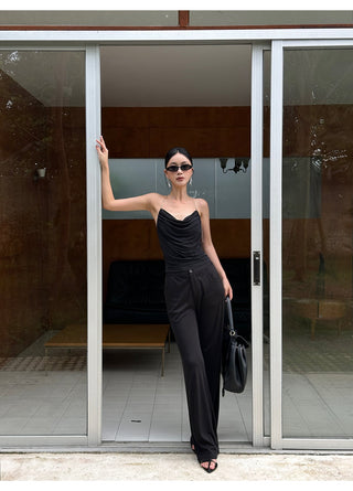 black bootcut pants
