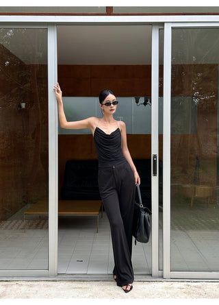 black bootcut pants