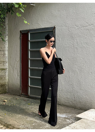 black bootcut pants