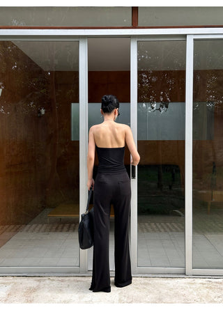 black bootcut pants