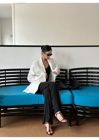 black bootcut pants