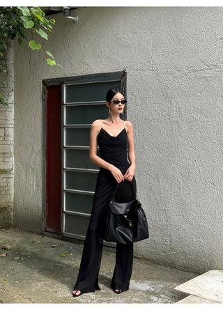 black bootcut pants