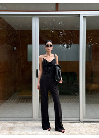 black bootcut pants