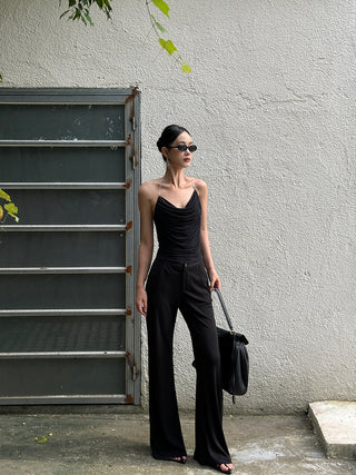 black bootcut pants